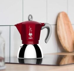Гейзерная кофеварка Bialetti Moka Induction, красная, для 6-ти кружек чашек эспрессо цена и информация | Чайники, кофейники | pigu.lt