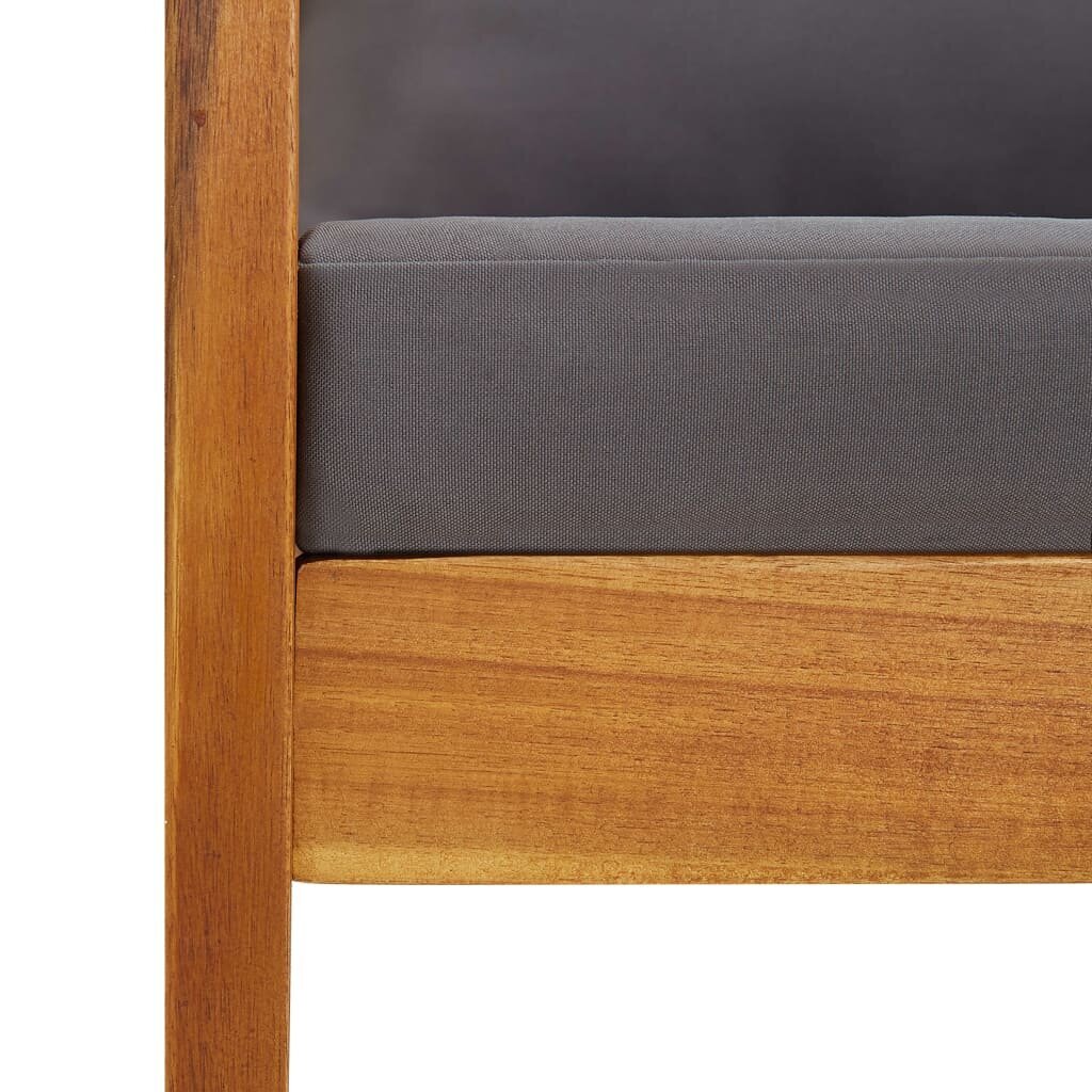 Sodo baldų komplektas su pagalvėmis, 4 dalių, rudas цена и информация | Lauko baldų komplektai | pigu.lt