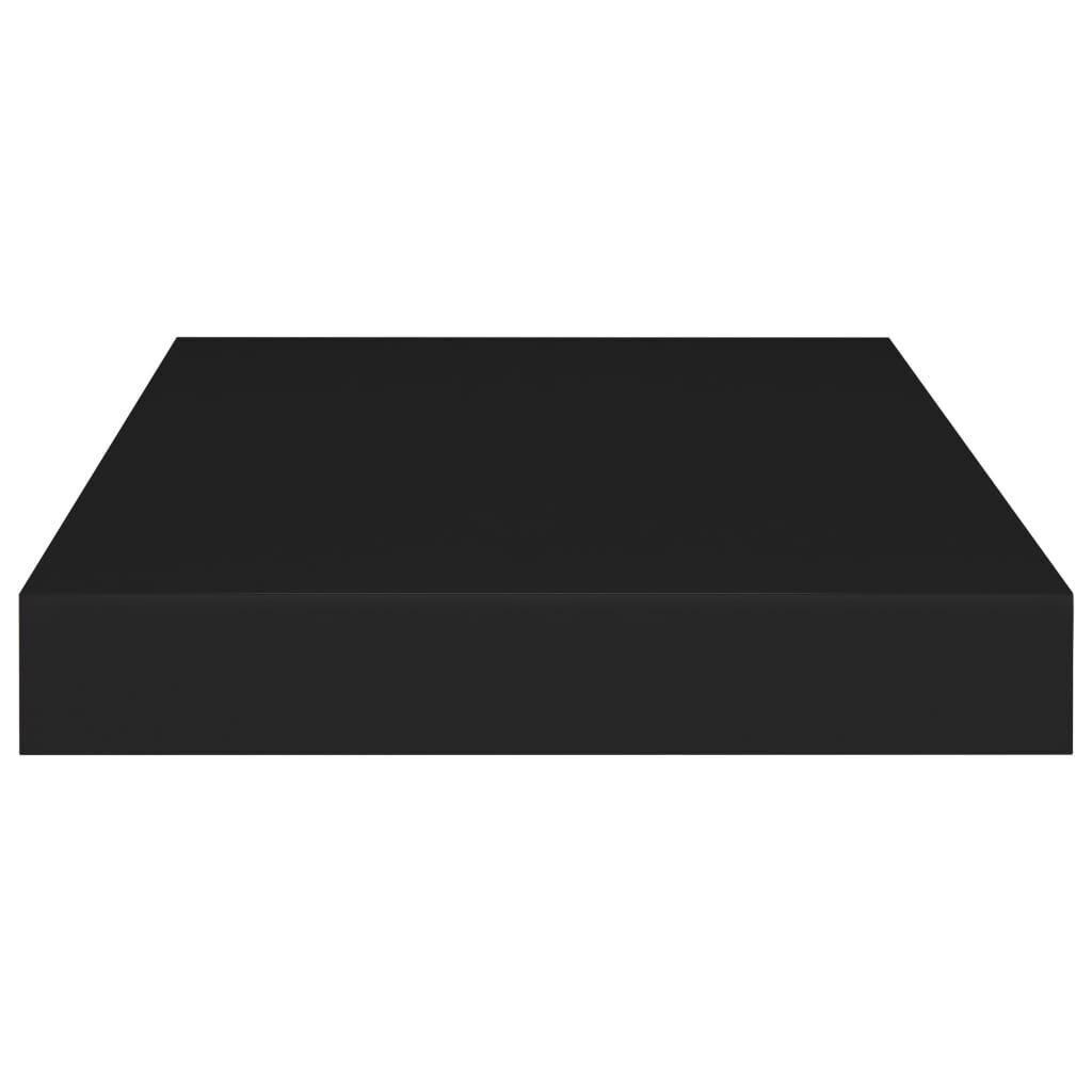 Pakabinamos sieninės lentynos VidaXL, 4 vnt., 40x23x3,8 cm, juodos kaina ir informacija | Lentynos | pigu.lt