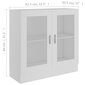 Vitrininė spintelė, 82,5x30,5x80 cm, balta kaina ir informacija | Vitrinos, indaujos | pigu.lt