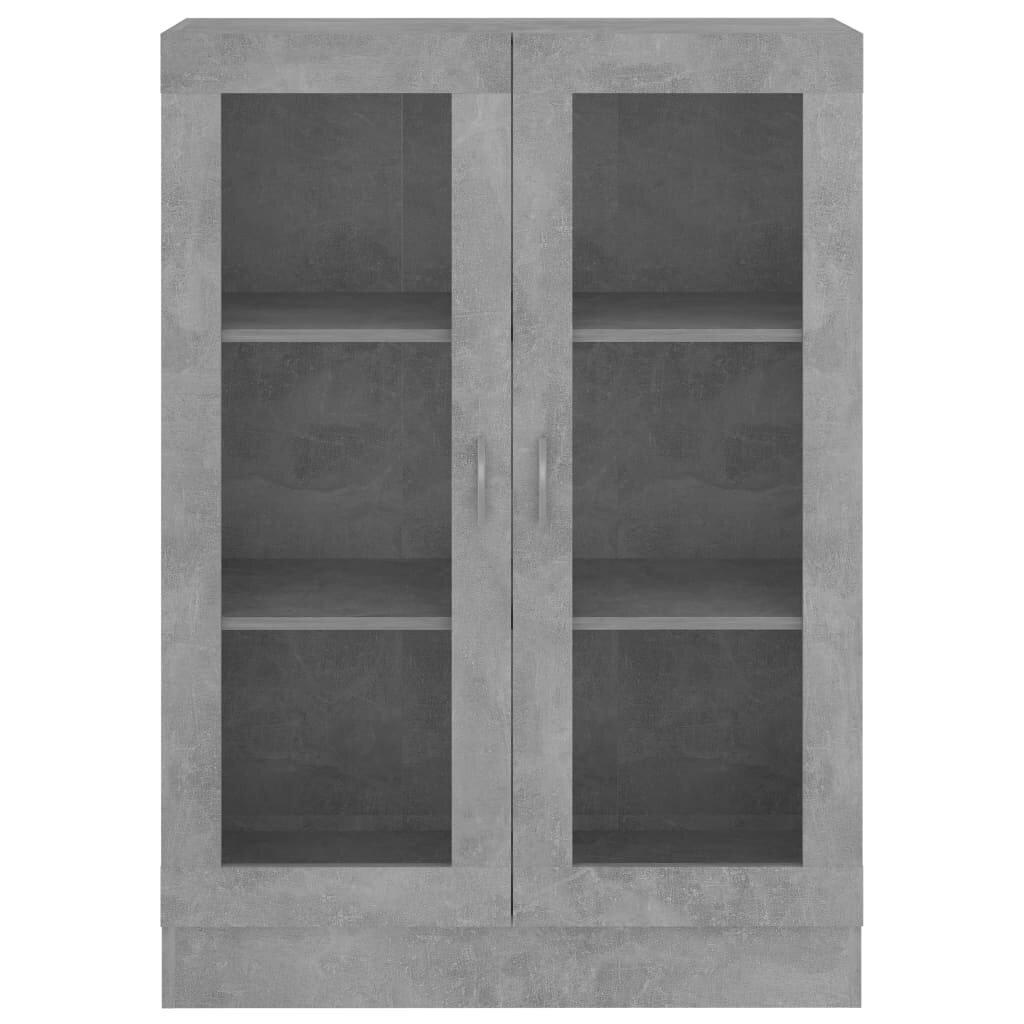 Vitrininė spintelė, betono pilkos spalvos, 82,5x30,5x115cm kaina ir informacija | Vitrinos, indaujos | pigu.lt