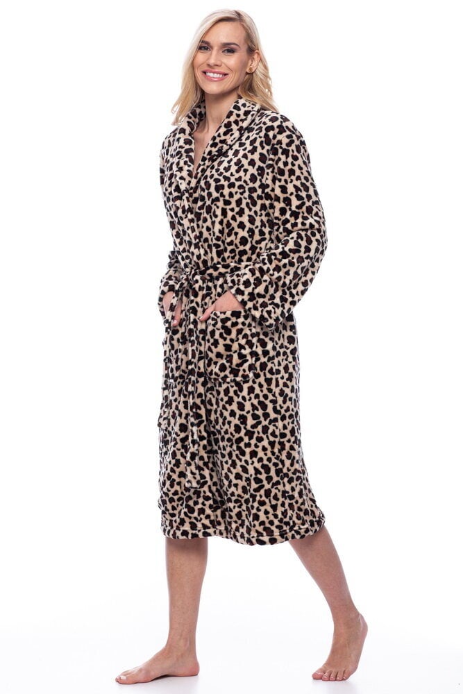 Chalatas leopardinis kaina ir informacija | Chalatai moterims | pigu.lt