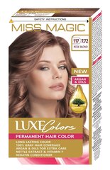 Стойкая краска для волос Miss Magic Luxe Colors 7.72 Rose blond, 93 мл цена и информация | Краска для волос | pigu.lt