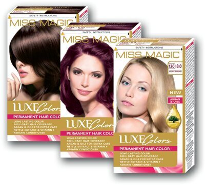 Plaukų dažai Miss Magic Luxe Colors 8.3 Golden blond, 93ml kaina ir informacija | Plaukų dažai | pigu.lt