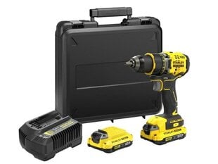 Stanley grąžtas 18V V20 80Nm 2x2.0Ah цена и информация | Шуруповерты, дрели | pigu.lt