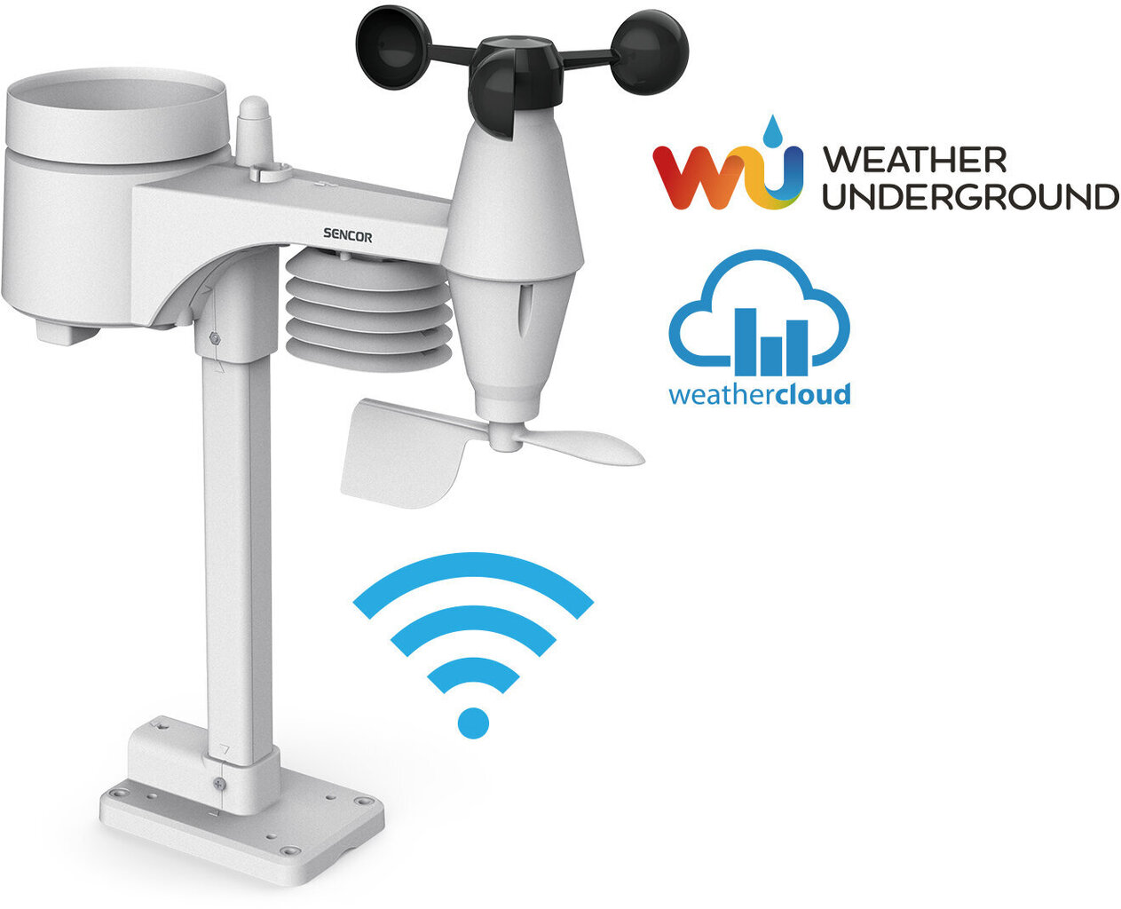 Profesionali orų stotelė Sencor SWS 9898 WiFi, 5in1 цена и информация | Meteorologinės stotelės, termometrai | pigu.lt