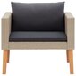 Fotelis su pagalvėlėmis, ruda kaina ir informacija | Lauko kėdės, foteliai, pufai | pigu.lt