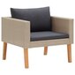 Fotelis su pagalvėlėmis, ruda цена и информация | Lauko kėdės, foteliai, pufai | pigu.lt