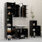 Vonios kambario spintelė, 30x30x95cm, juodos spalvos kaina ir informacija | Vonios spintelės | pigu.lt