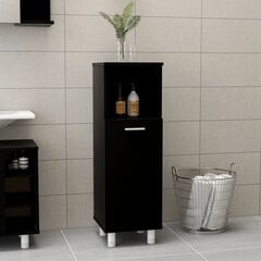 Vonios kambario spintelė, 30x30x95cm, juodos spalvos цена и информация | Шкафчики для ванной | pigu.lt