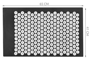 Akupresūros kilimėlis 41x64cm juodas kaina ir informacija | Masažo reikmenys | pigu.lt