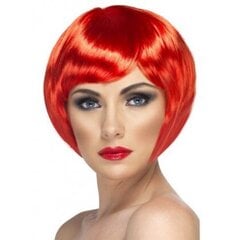 Женский красный короткий парик цена и информация | Карнавальные костюмы | pigu.lt