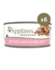 Applaws для взрослых кошек с тунцом и креветками, 6х156 гр цена и информация | Консервы для кошек | pigu.lt