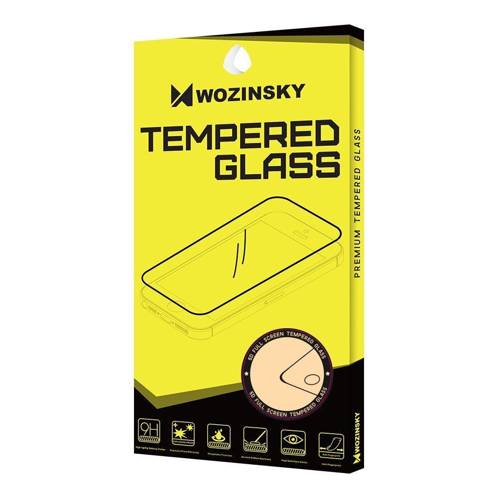 Wozinsky Tempered Glass Full Glue Super Tough Screen Protector Full Coveraged with Frame Case Friendly for Samsung Galaxy A12 black цена и информация | Apsauginės plėvelės telefonams | pigu.lt