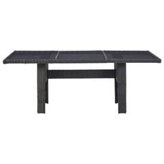 Обеденный стол, 200x100x74 см, черный цена и информация | Садовые столы, столики | pigu.lt