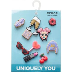 Ženkliukai klumpėms Crocs™ Crocs GIRL POWER 10 PACK G0742900-MU, 10 vnt. kaina ir informacija | Guminės klumpės vaikams | pigu.lt