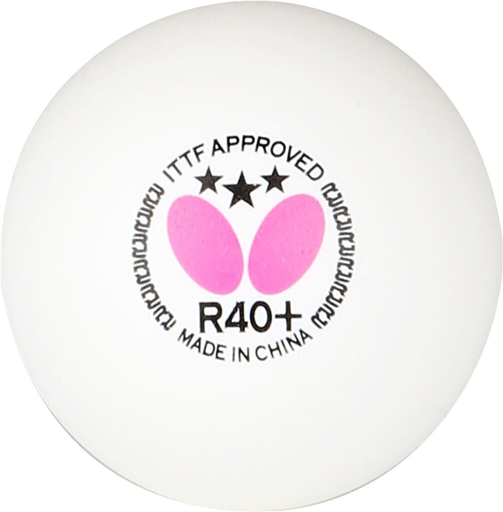 Stalo teniso kamuoliukai varžybiniai Butterfly R40+ 3*** (3vnt.) цена и информация | Kamuoliukai stalo tenisui | pigu.lt