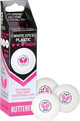 Мячики для настольного тениса Butterfly R40+ 3***  (3шт.) цена и информация | Мячи для настольного тенниса | pigu.lt