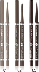 Карандаш для бровей Bell Hypoallergenic Precise brow pencil,02 Taupe blonde, 2 г цена и информация | Карандаши, краска для бровей | pigu.lt