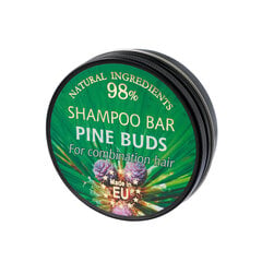 Восстанавливающий твердый шампунь для комбинированных волос «PINE BUDS» (in aluminium jar)  Saules Fabrika, 60 г цена и информация | Шампуни | pigu.lt