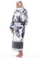 Bambuko pluošto chalatas su mėlynomis gėlėmis moterims Elite Bamboo kaina ir informacija | Chalatai moterims | pigu.lt