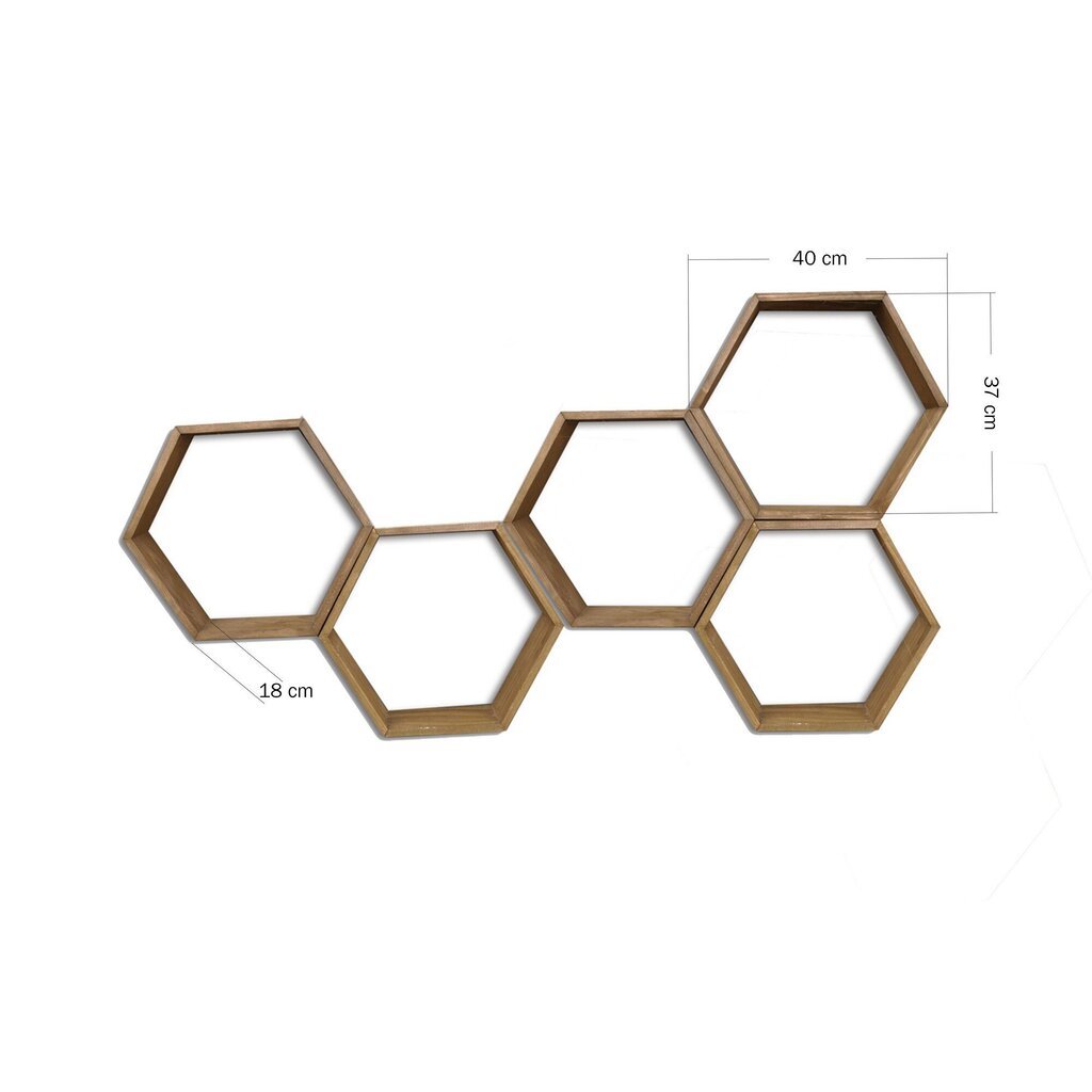 Lentyna HEX002, ruda kaina ir informacija | Lentynos | pigu.lt