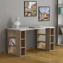 Письменный стол Colmar, белый/коричневый цена и информация | Компьютерные, письменные столы | pigu.lt