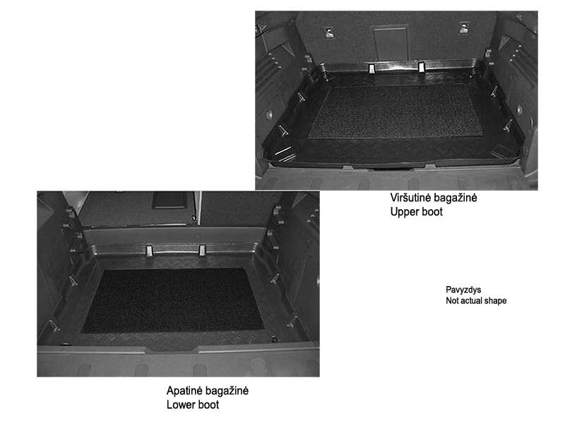 Bagažinės kilimėlis Fiat 500 L Trekking (upper boot) 2012- /16028 цена и информация | Modeliniai bagažinių kilimėliai | pigu.lt