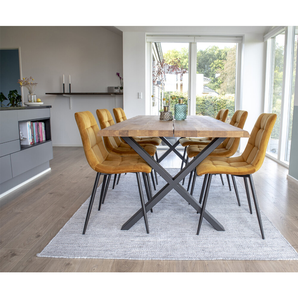 Pietų stalas TulonX, aliejuotas ąžuolo stalviršis цена и информация | Virtuvės ir valgomojo stalai, staliukai | pigu.lt