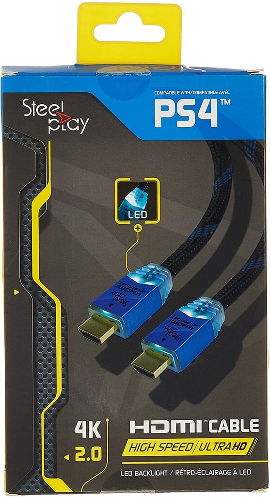 Steelplay 4k 2.0 Hdmi High Speed Ultra Hd Led Cable (Ps4/Ps3/Xbox One/PC) kaina ir informacija | Kabeliai ir laidai | pigu.lt