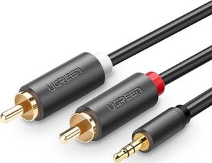 Ugreen Jack 3.5mm - RCA (Cinch) x2, 10m 10514 kaina ir informacija | Kabeliai ir laidai | pigu.lt