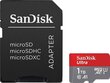 SanDisk Ultra MicroSDXC 1 TB (+ SD adapteris) kaina ir informacija | Atminties kortelės fotoaparatams, kameroms | pigu.lt