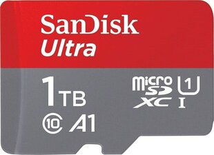 SanDisk Ultra MicroSDXC 1 ТБ (+ SD-адаптер) цена и информация | Карты памяти для фотоаппаратов, камер | pigu.lt