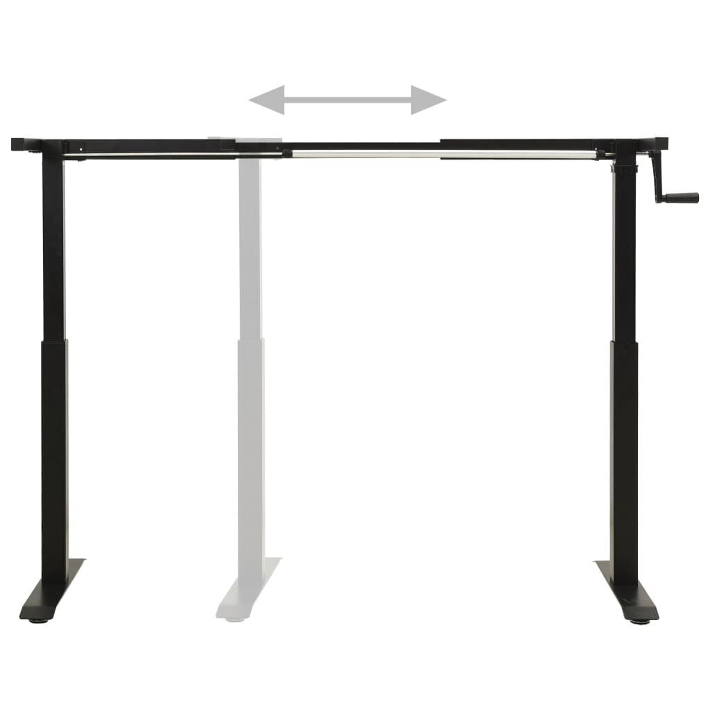 Reguliuojamo aukščio stovimo rašomojo stalo rėmas, juodas kaina ir informacija | Kompiuteriniai, rašomieji stalai | pigu.lt