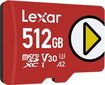 Lexar Play UHS-I micro SDXC kaina ir informacija | Atminties kortelės fotoaparatams, kameroms | pigu.lt