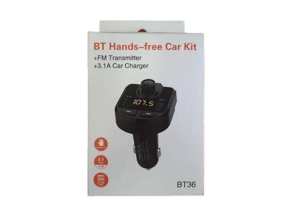 FM moduliatorius BT Hands-free Car Kit BT36 kaina ir informacija | FM moduliatoriai | pigu.lt