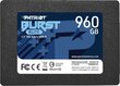 SSD diskas|PATRIOT|Burst Elite|960 GB|SATA 3.0|3D NAND|Įrašymo sparta 320 MB/sec|skaitymo sparta 450 MB/sec|2,5"|TBW 400 TB|PBE960GS25SSDR kaina ir informacija | Vidiniai kietieji diskai (HDD, SSD, Hybrid) | pigu.lt