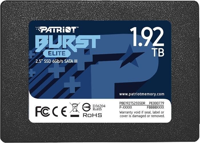 Patriot PBE192TS25SSDR kaina ir informacija | Vidiniai kietieji diskai (HDD, SSD, Hybrid) | pigu.lt