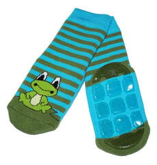 Нескользящие носки для  ползанья «Лягушка и полоски» цена и информация | Колготки, носочки для новорожденных | pigu.lt