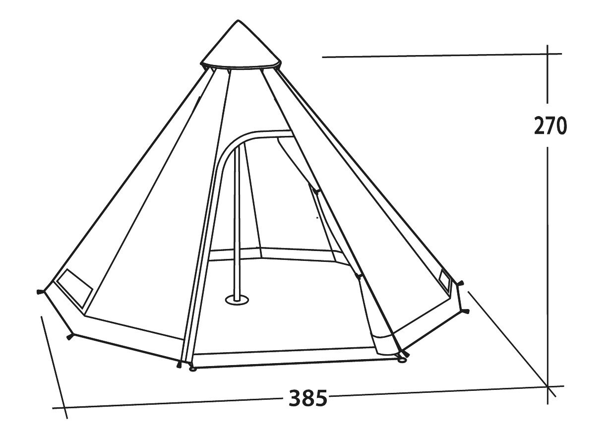 Palapinė Easy Camp Moonlight Tipi, ruda цена и информация | Palapinės | pigu.lt