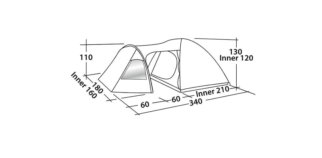 Palapinė Easy Camp Blazar 300, žalia kaina ir informacija | Palapinės | pigu.lt