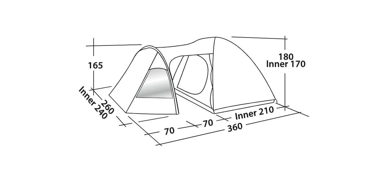 Palapinė Easy Camp Blazar 400, žalia kaina ir informacija | Palapinės | pigu.lt