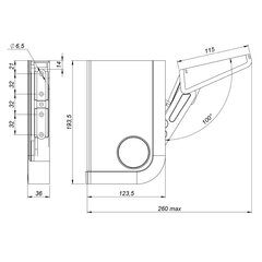 Mechanizmas pakėlimo L-500 ;4,4-8,2kg kaina ir informacija | Kiti priedai baldams | pigu.lt