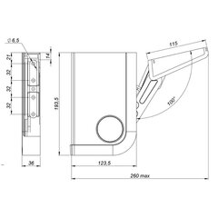 Mechanizmas pakėlimo L-600;5,8-9,4kg kaina ir informacija | Kiti priedai baldams | pigu.lt