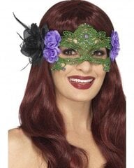 Domino kaukė žalia su gėlėmis kaina ir informacija | Karnavaliniai kostiumai | pigu.lt