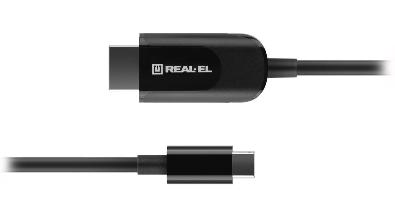 Telefono laidas Real-el Chd-180, USB C kaina ir informacija | Laidai telefonams | pigu.lt