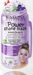 Biokaukė su probiotikais, drėkinantis Eveline Cosmetics Power Shake, 10ml kaina ir informacija | Veido kaukės, paakių kaukės | pigu.lt