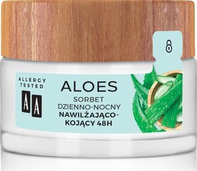 Увлажняющий успокаивающий дневной и ночной крем для лица AA Aloes 100% Sorbet, 50 мл цена и информация | Кремы для лица | pigu.lt