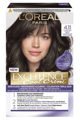 Краска для волос L'Oreal Paris Excellence Cool Creme, 4.11 Ultra Ash Brown цена и информация | Краска для волос | pigu.lt