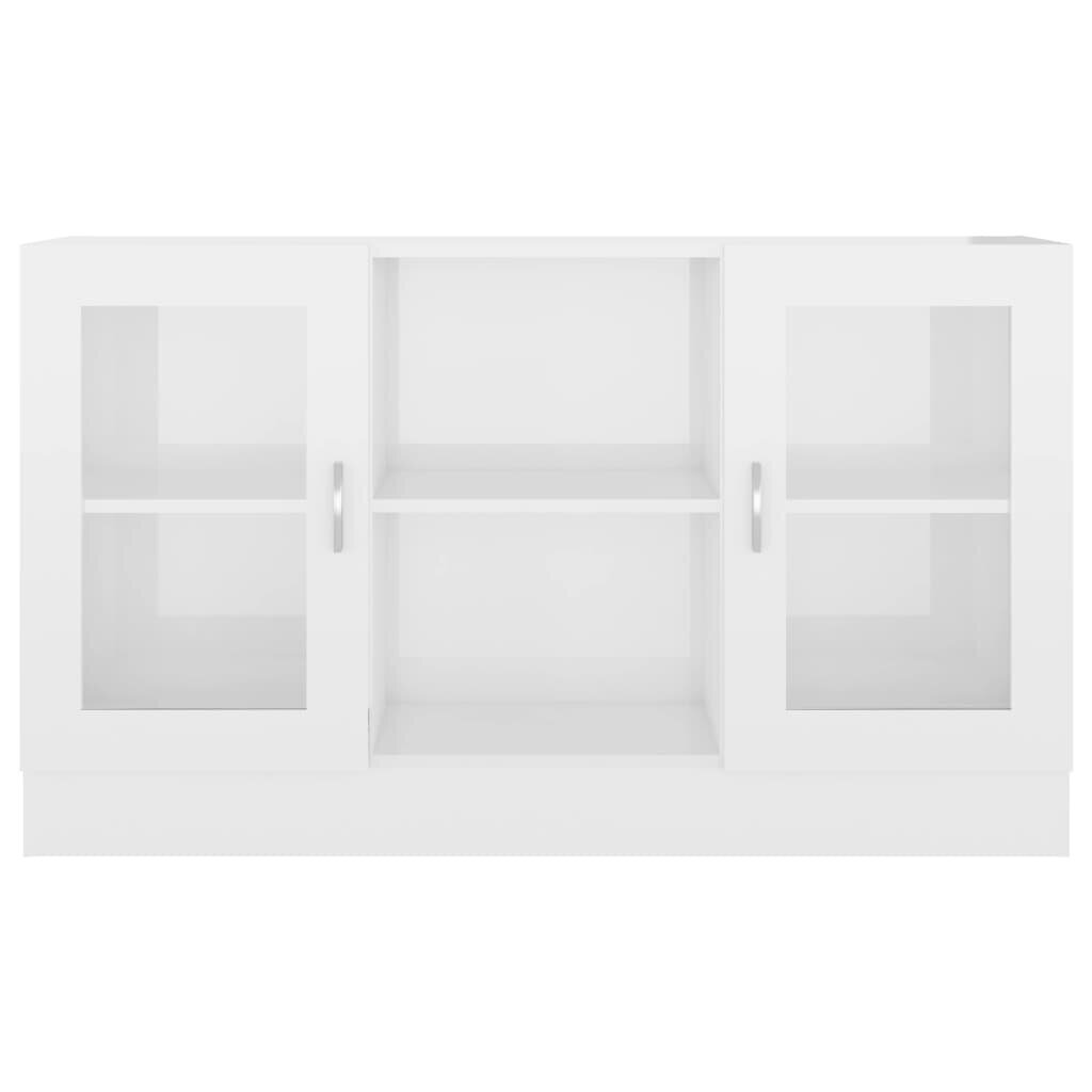 Vitrininė spintelė, 120x30,5x70 cm, balta kaina ir informacija | Vitrinos, indaujos | pigu.lt